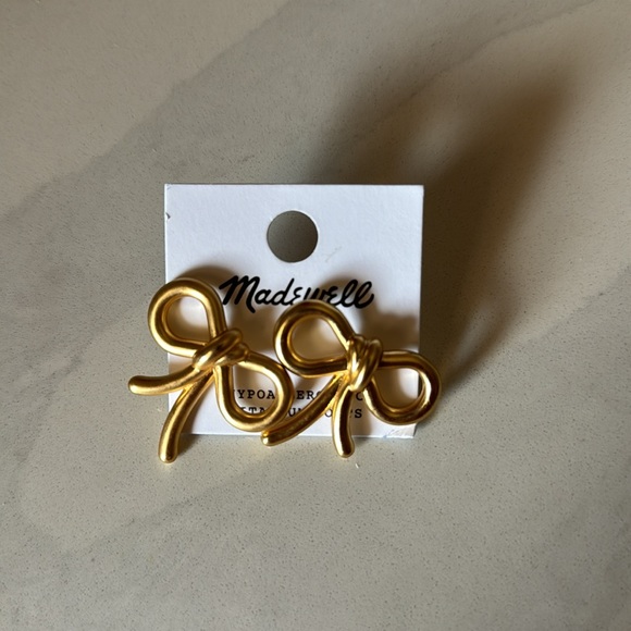 NWT Bow Stud Statement Earrings Madewell - Picture 4 of 5